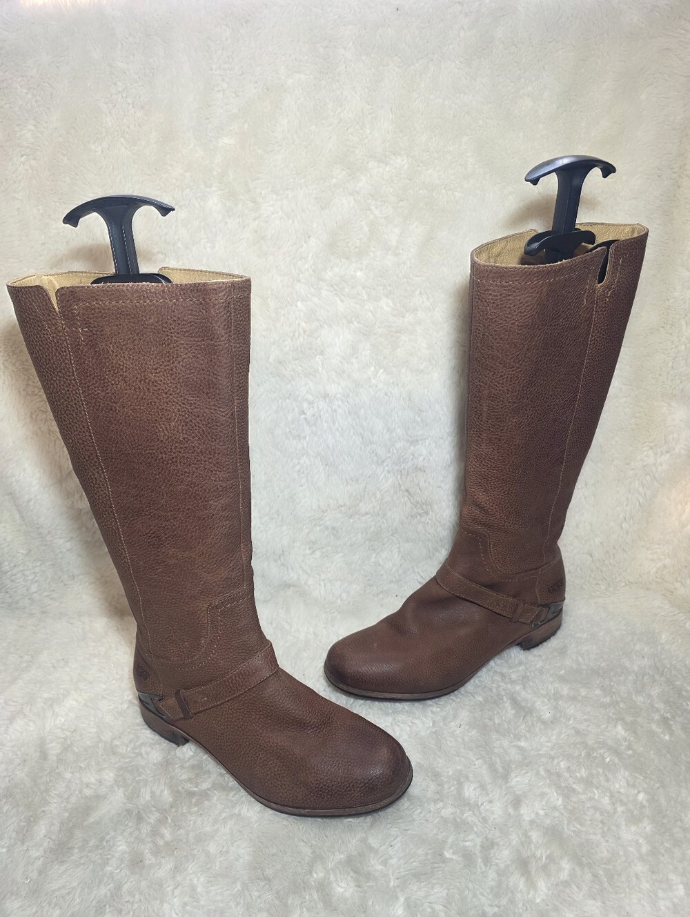 UGG Australia Channing Brown Leather Tall Equestrian Riding Harness Boots Sz 10